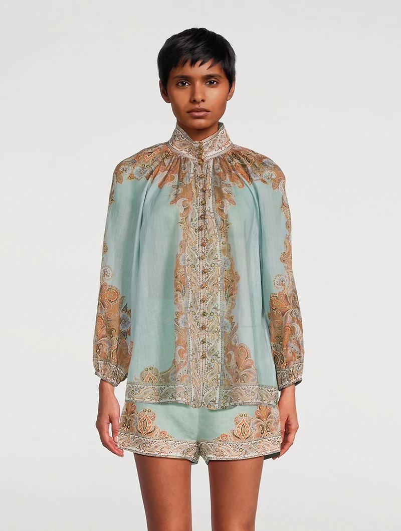 Devi Puff-Sleeve Blouse