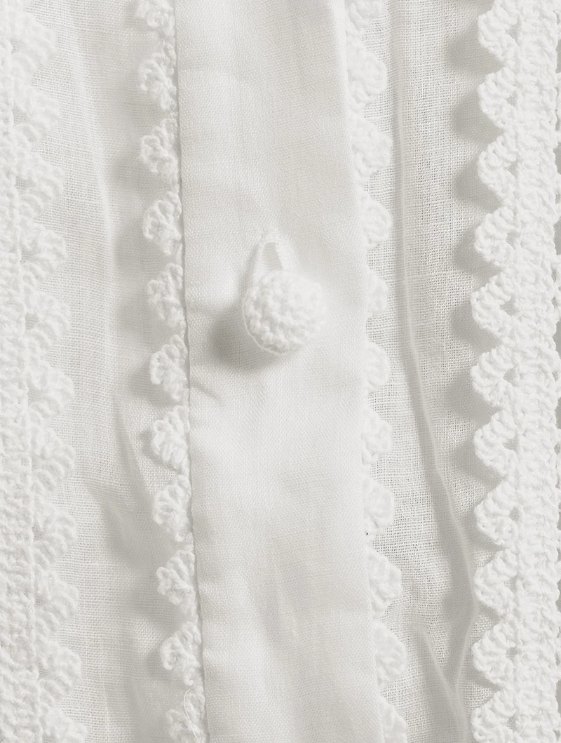 Devi Puff-Sleeve Embroidered Blouse