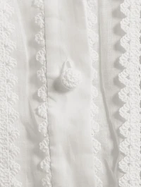 Devi Puff-Sleeve Embroidered Blouse
