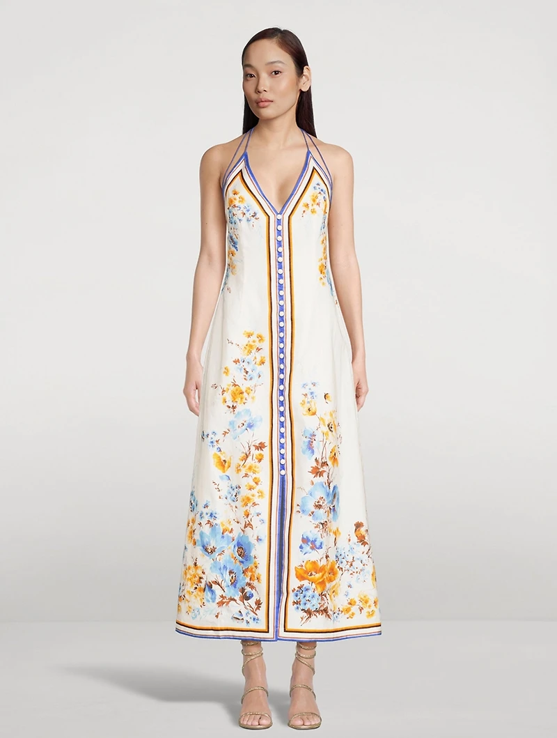 Halcyon Midi Dress Floral Print