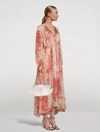 Devi Silk Maxi Dress Floral Print