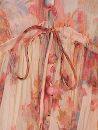 Devi Silk Maxi Dress Floral Print
