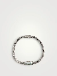 Classic Chain 5MM Silver Station Bracelet