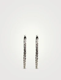 Rata Chain 26MM Silver Hoop Earrings