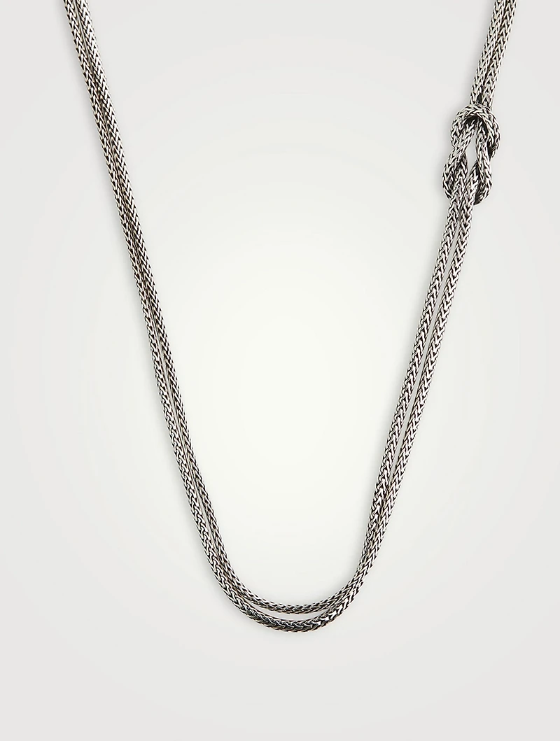 Manah Knot Silver 1.8MM Necklace