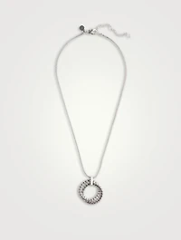 Classic Chain Silver Interlink Pendant Necklace