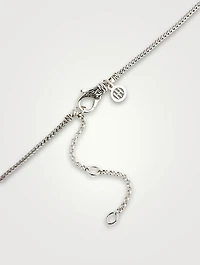 Classic Chain Silver Interlink Pendant Necklace