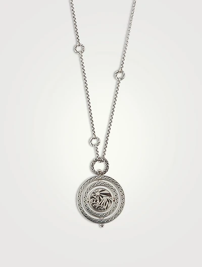 Moon Door Pendant Necklace With Pavé Sapphire