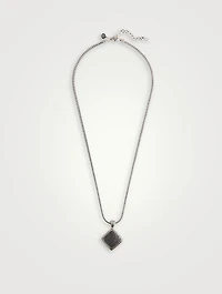 Classic Chain Pendant Necklace With Black Spinel