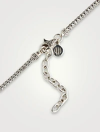 Classic Chain Pendant Necklace With Black Spinel