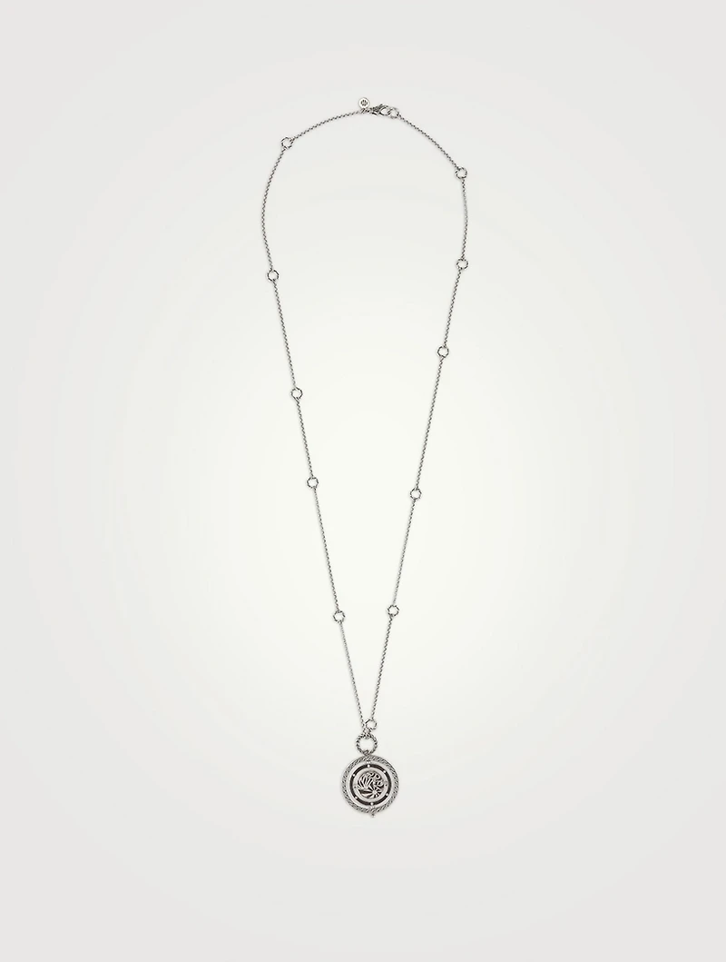 Moon Door Pendant Necklace With Mother-Of-Pearl