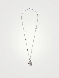Moon Door Pendant Necklace With Mother-Of-Pearl