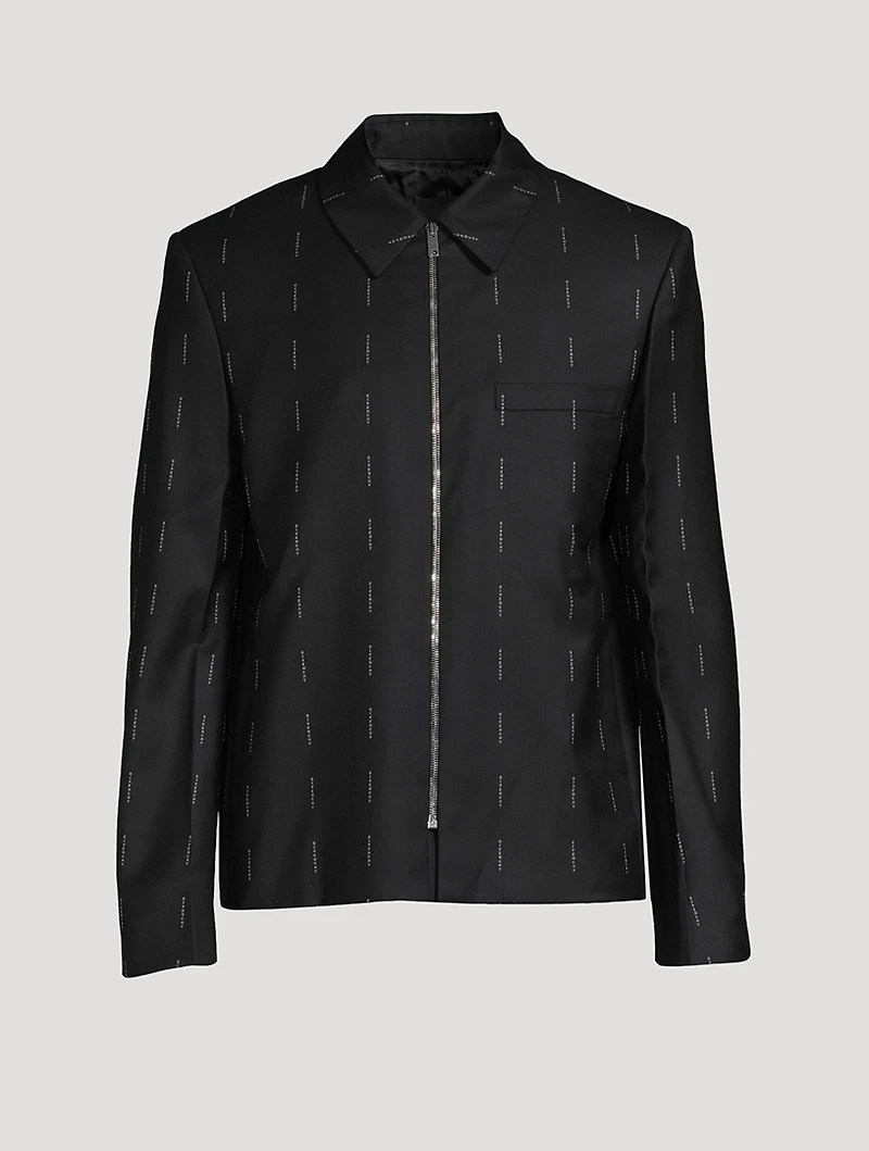Wool Zipped Short Jacket