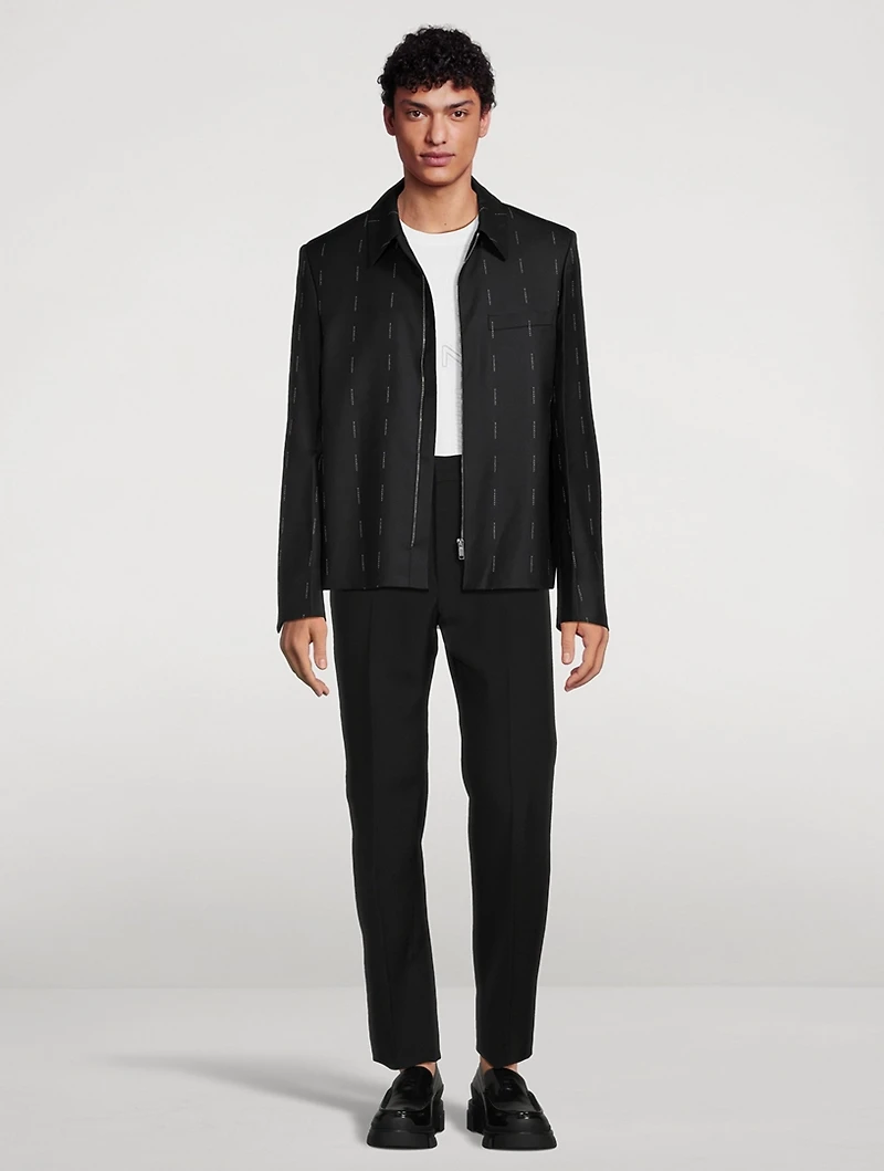 Wool Zipped Short Jacket