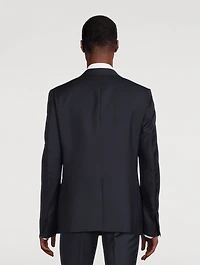 Wool And Mohair Slim-Fit Jacket With Satin Collar
