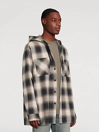 Cotton Check Shirt With Hood