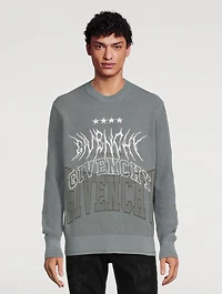 Embroidered Metal Logo Sweater