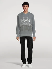 Embroidered Metal Logo Sweater