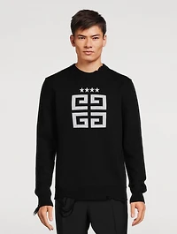Star Embroidered 4G Logo Crewneck Sweater