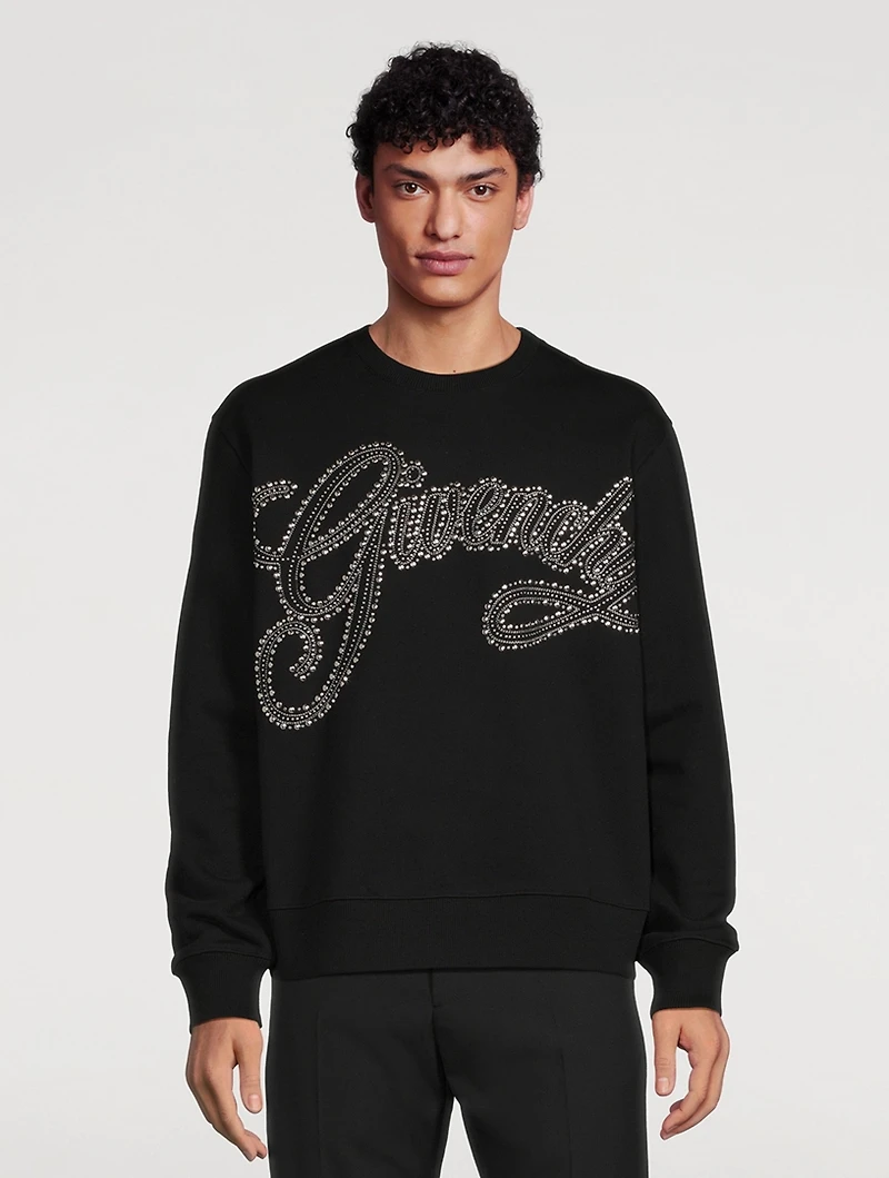 Base Classic Fit Sweatshirt With Studded Logo