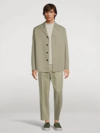Cotton Straight-Leg Pants