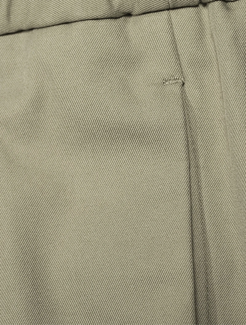 Cotton Straight-Leg Pants