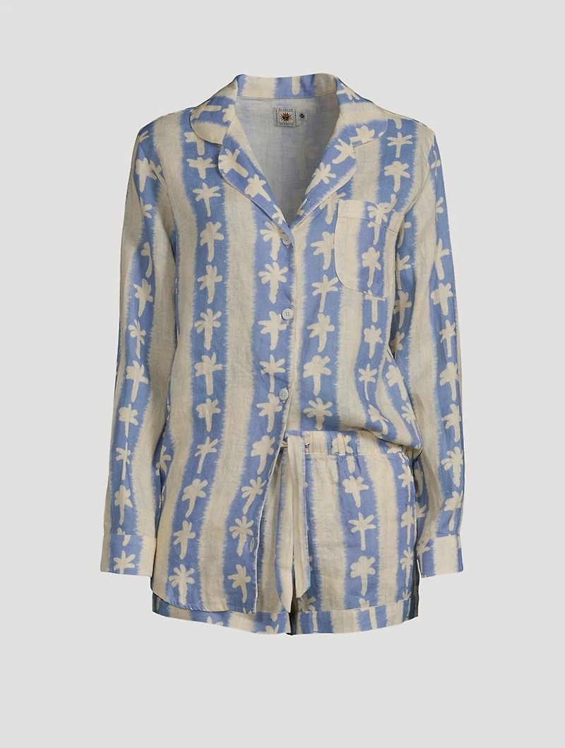 Signature Linen Set Palm Stripe