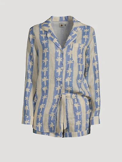 Signature Linen Set Palm Stripe