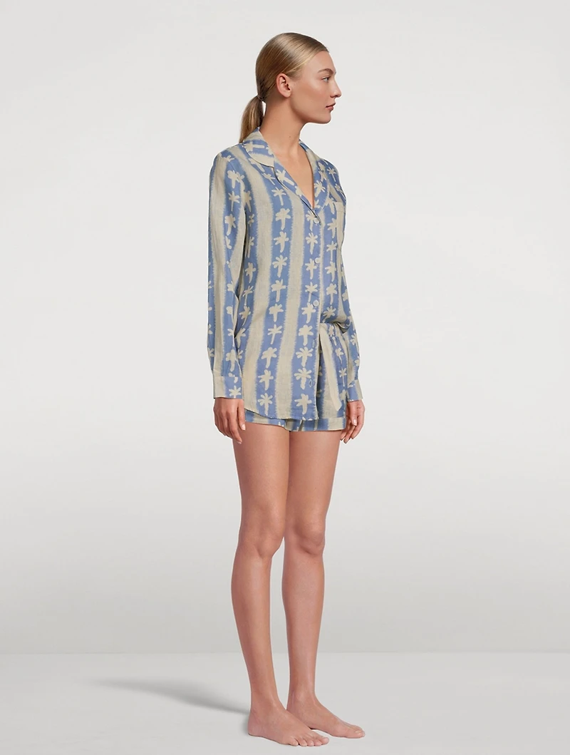 Signature Linen Set Palm Stripe