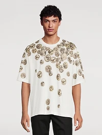 Cotton T-Shirt Coin Print