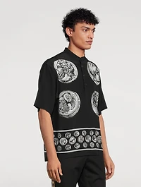 Silk Crêpe De Chine Shirt Coin Print
