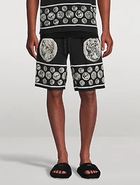 Silk Shorts Coin Print