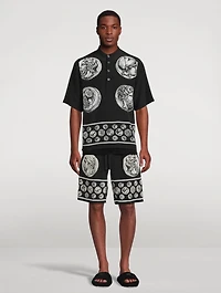 Silk Shorts Coin Print