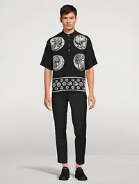 Wool-Blend Tailored Pants