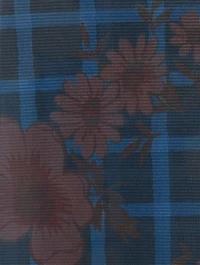 Mead Mesh T-Shirt Flower Check Print