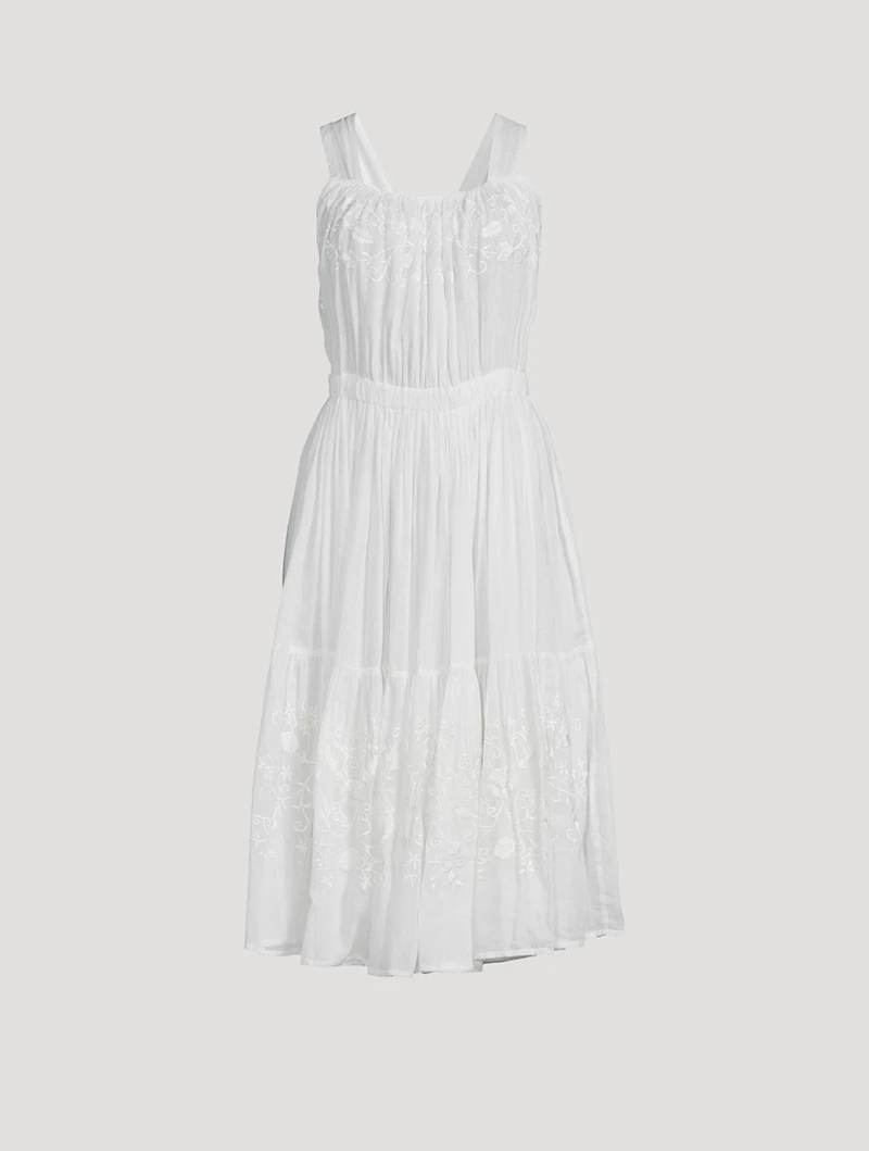 Be Th Embroidered Midi Dress