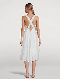 Be Th Embroidered Midi Dress
