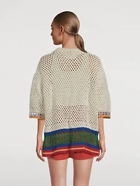 Zippy Crochet Short-Sleeve Shirt