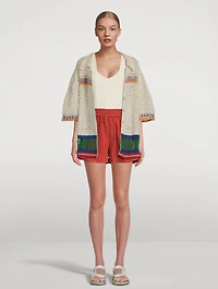 Zippy Crochet Short-Sleeve Shirt