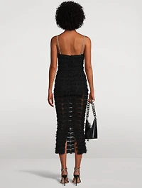 Cherie Amour Embellished Tulle Midi Dress