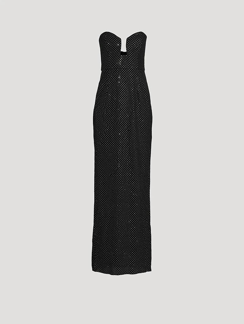 Last Dance Embellished Mesh Gown