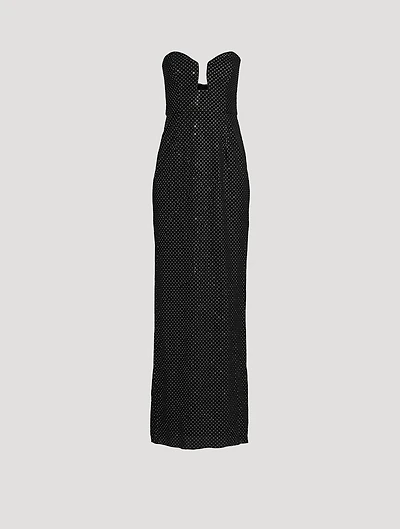 Last Dance Embellished Mesh Gown