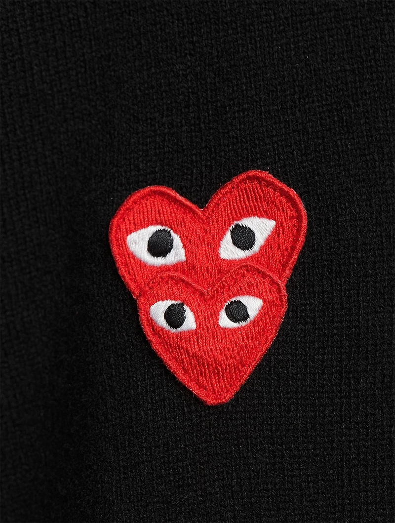 Overlapping Hearts Wool Cardigan