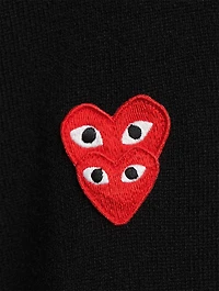 Overlapping Hearts Wool Cardigan