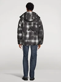 Khrisman Down Puffer Jacket Shades Check Print