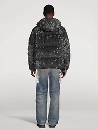 Bandana Corduroy Down Puffer Jacket