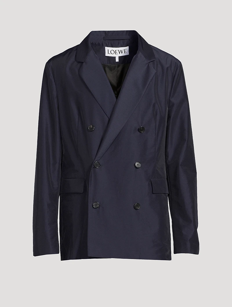Wool-Blend Double-Breasted Jacket