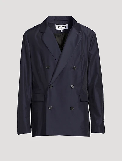 Wool-Blend Double-Breasted Jacket