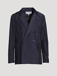 Wool-Blend Double-Breasted Jacket