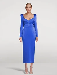 Linden Long-Sleeve Midi Dress